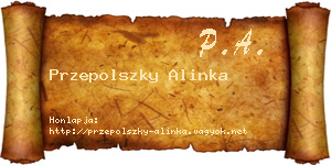 Przepolszky Alinka névjegykártya